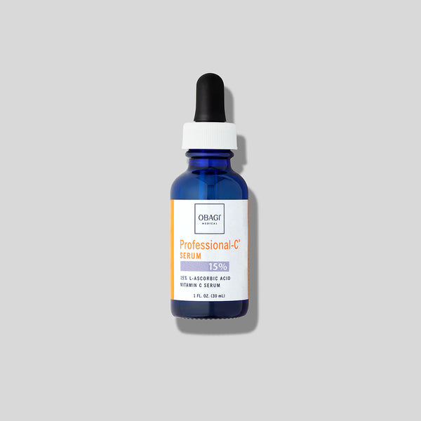An image of Obagi Professional-C Serum 15% with grey background.