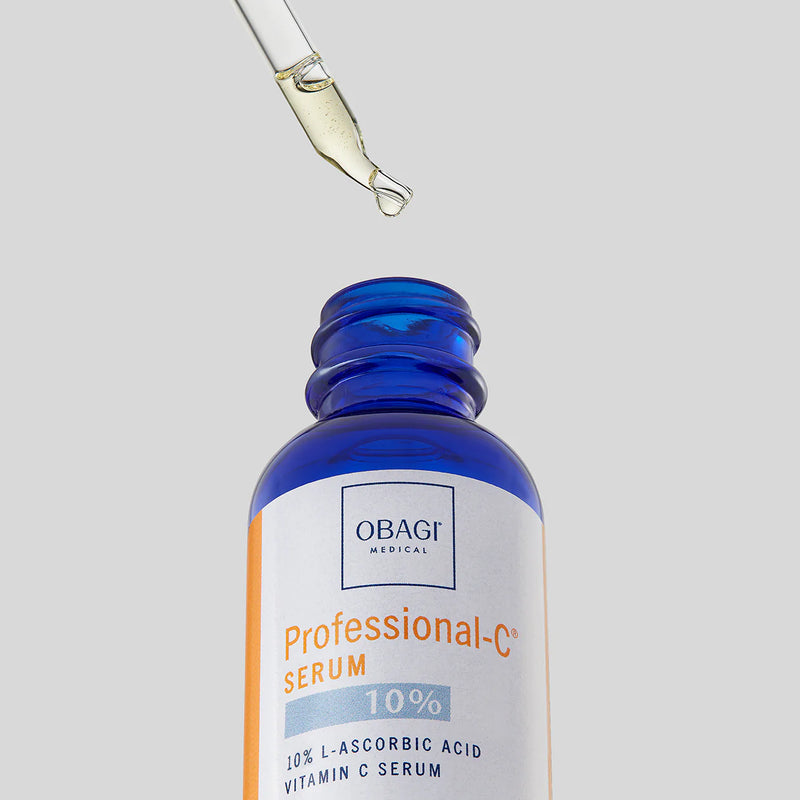 An image of Obagi Professional-C 10% Serum with an open cap.