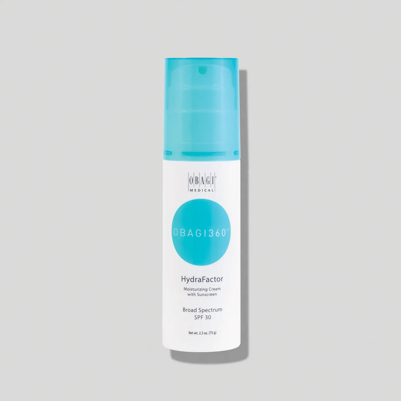 An image of Obagi Hydrafactor Broad Spectrum SPF30 with grey background.