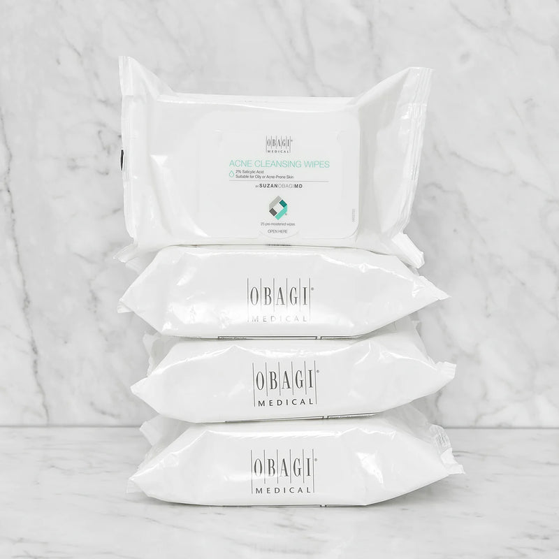Stacked Obagi Acne Cleansing Wipes
