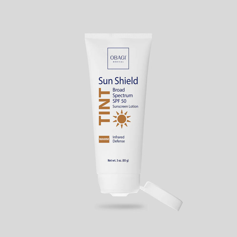 An image of Obagi Sun Shield Tint Warm SPF50 with it's cap open.