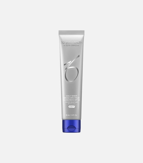 An image of Zo Skin Health Daily Sheer Broad-Spectrum SPF 50 with whiite background.