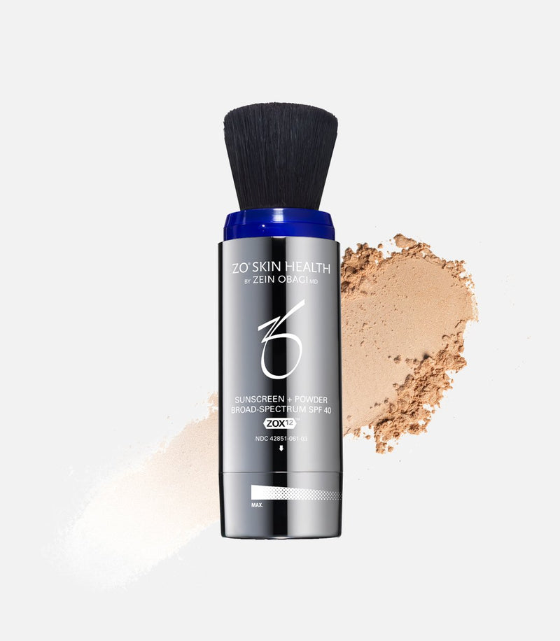 An image of Zo Skin Health Sunscreen + Powder Broad-Spectrum - Medium SPF 45 with white background.